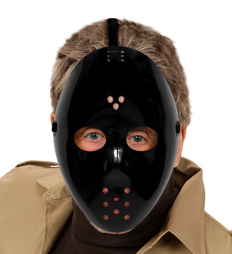 e-carnavalskleding-SYK Zwart Hockey masker voor Halloween