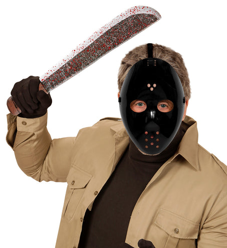 e-carnavalskleding-SYK Zwart Hockey masker voor Halloween