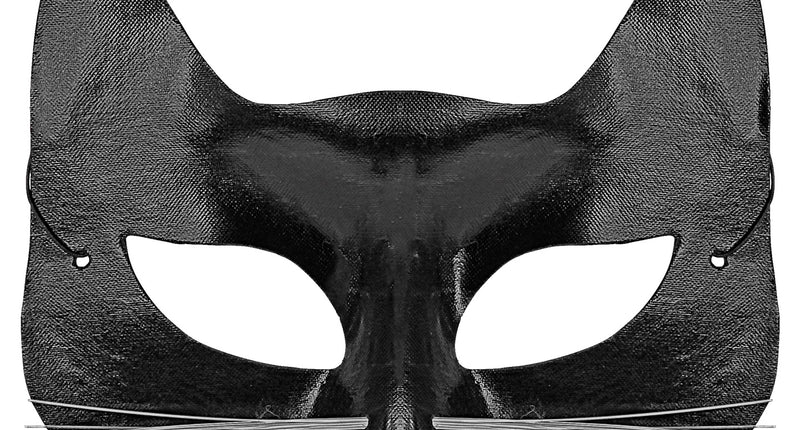 e-carnavalskleding-SYK Zwart katten oogmasker