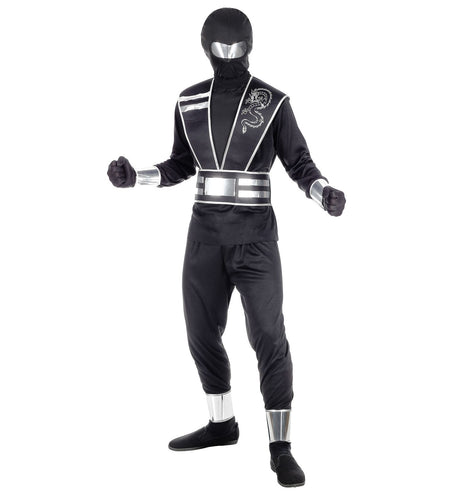 e-carnavalskleding-SYK Zwart ninja pak voor kinderen