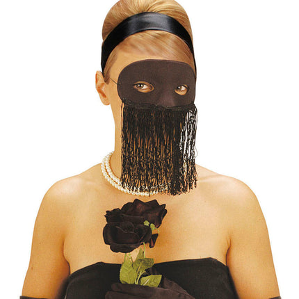 e-carnavalskleding-SYK Zwart odalisk oogmasker