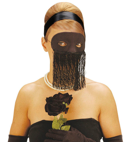 e-carnavalskleding-SYK Zwart odalisk oogmasker