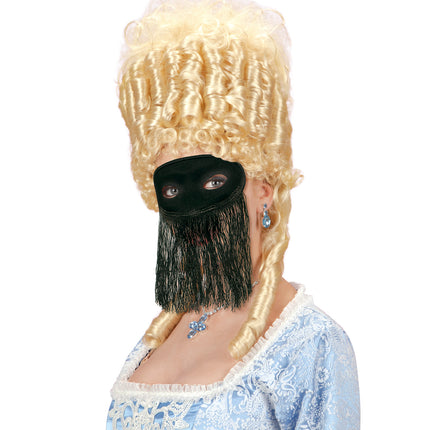 e-carnavalskleding-SYK Zwart odalisk oogmasker