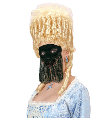 e-carnavalskleding-SYK Zwart odalisk oogmasker