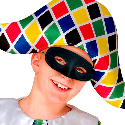 e-carnavalskleding-SYK Zwart oogmasker Domino zorro