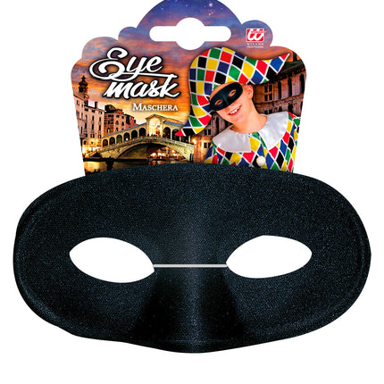 e-carnavalskleding-SYK Zwart oogmasker Domino zorro
