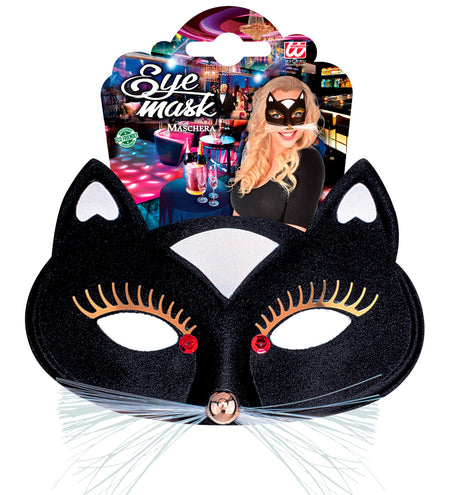 e-carnavalskleding-SYK Zwart oogmasker kat