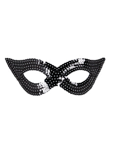 e-carnavalskleding-SYK Zwart oogmasker pailletten