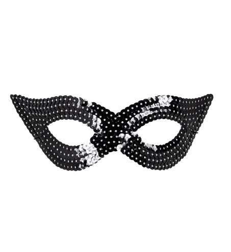 e-carnavalskleding-SYK Zwart oogmasker pailletten