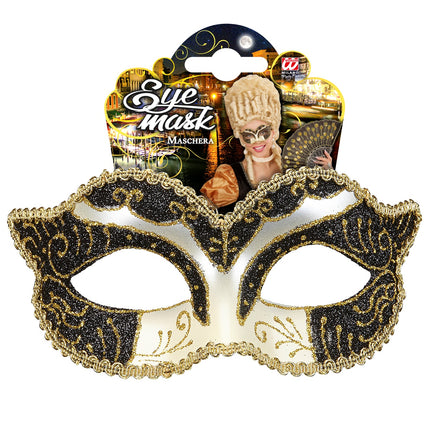 e-carnavalskleding-SYK Zwart Oogmaskers Venetiaans