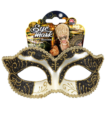 e-carnavalskleding-SYK Zwart Oogmaskers Venetiaans