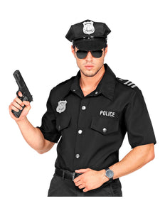 e-carnavalskleding-SYK Zwart politie agent shirt