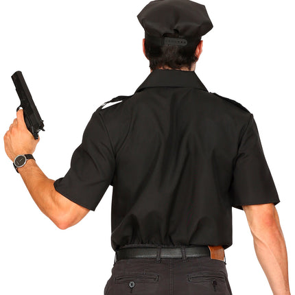 e-carnavalskleding-SYK Zwart politie agent shirt