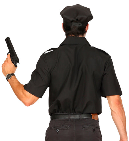 e-carnavalskleding-SYK Zwart politie agent shirt