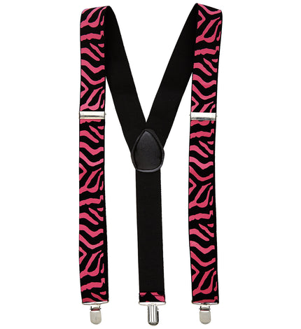 e-carnavalskleding-SYK Zwart-roze bretel zebra motief