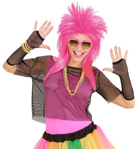 e-carnavalskleding-SYK Zwart visnet shirt voor party's