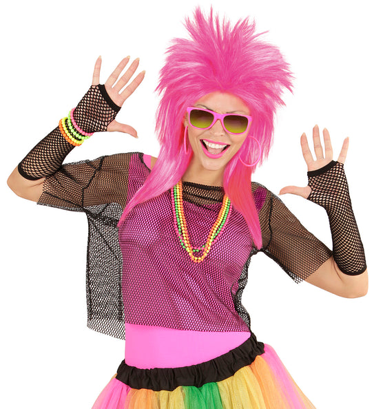 e-carnavalskleding-SYK Zwart visnet shirt voor party's