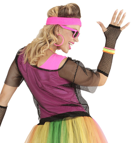 e-carnavalskleding-SYK Zwart visnet shirt voor party's