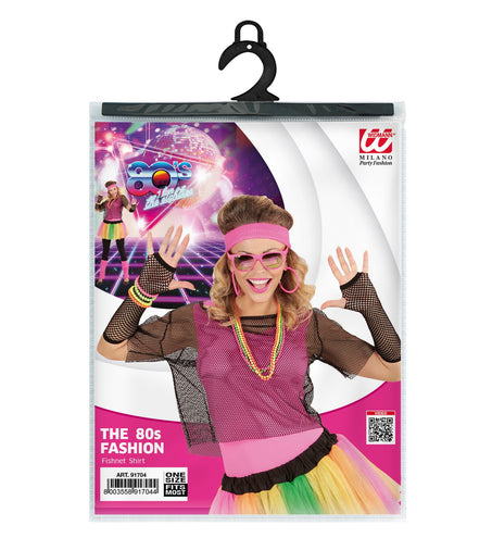 e-carnavalskleding-SYK Zwart visnet shirt voor party's