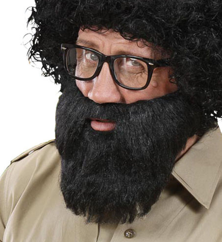 e-carnavalskleding-SYK Zwarte baard jungle safari