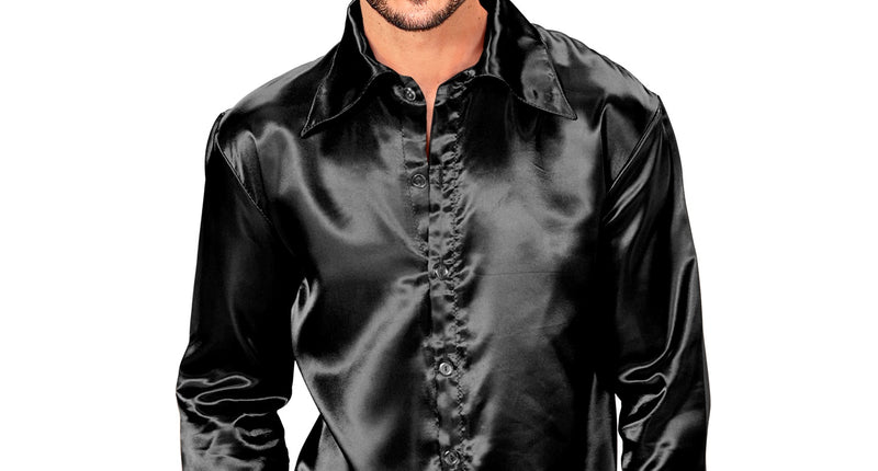 e-carnavalskleding-SYK Zwarte blouse disco Bart heren