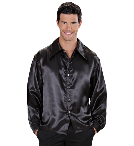 e-carnavalskleding-SYK Zwarte blouse disco Bart heren