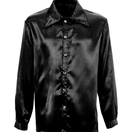 e-carnavalskleding-SYK Zwarte blouse disco Bart heren