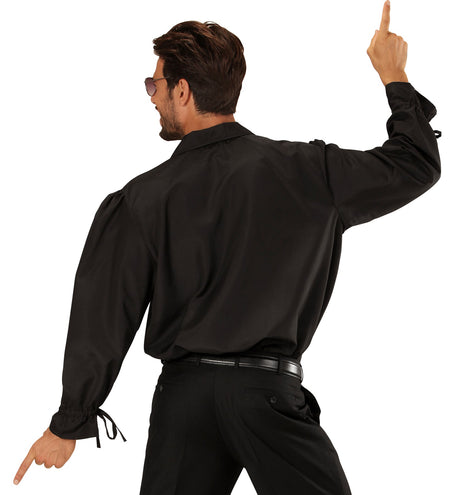 e-carnavalskleding-SYK Zwarte blouse met ruches