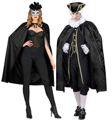 e-carnavalskleding-SYK Zwarte Cape 110Cm