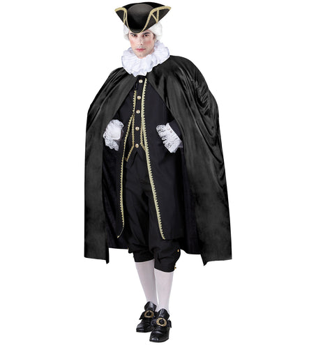 e-carnavalskleding-SYK Zwarte Cape 110Cm