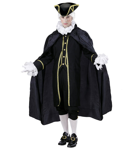 e-carnavalskleding-SYK Zwarte cape 130cm