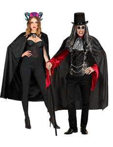 e-carnavalskleding-SYK Zwarte Cape 136Cm