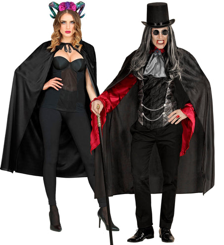 e-carnavalskleding-SYK Zwarte Cape 136Cm