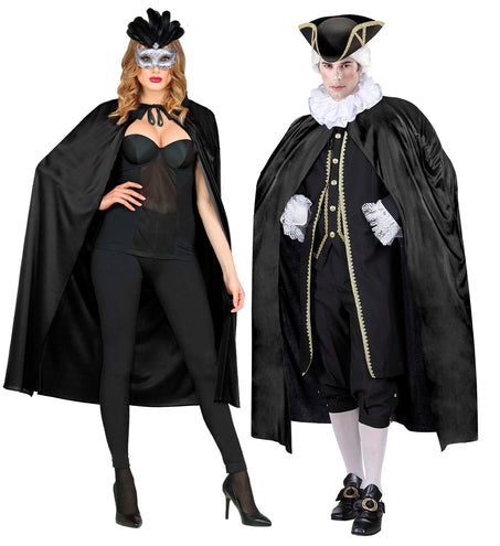 e-carnavalskleding-SYK Zwarte Cape 136Cm