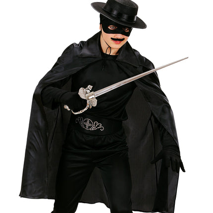 e-carnavalskleding-SYK Zwarte cape 90 cm kinderen