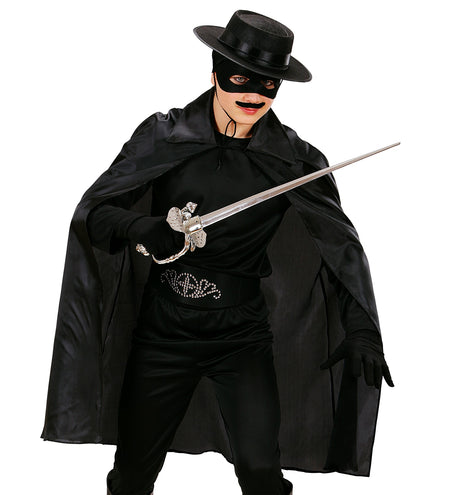 e-carnavalskleding-SYK Zwarte cape 90 cm kinderen