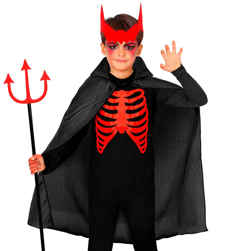 e-carnavalskleding-SYK Zwarte cape 90 cm kinderen