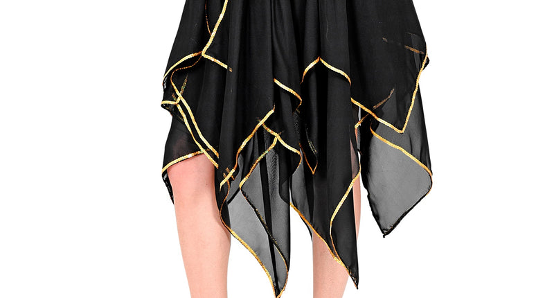 e-carnavalskleding-SYK Zwarte chiffon rok