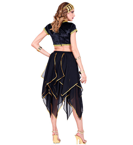 e-carnavalskleding-SYK Zwarte chiffon rok