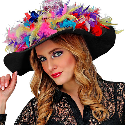 e-carnavalskleding-SYK Zwarte dames flaphoed
