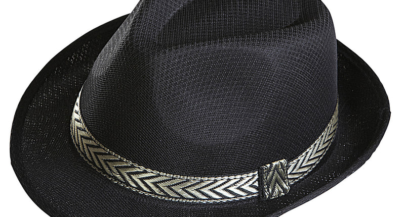 e-carnavalskleding-SYK zwarte fedora panama