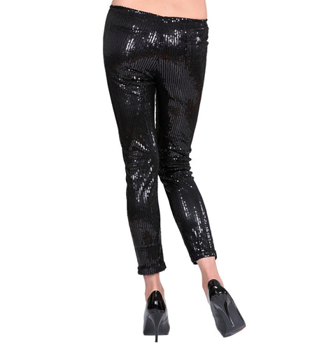 e-carnavalskleding-SYK Zwarte glitter legging met pailletten