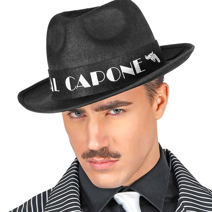 e-carnavalskleding-SYK Zwarte hoed Al Capone