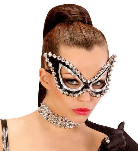 e-carnavalskleding-SYK Zwarte katachtige oogmaskers