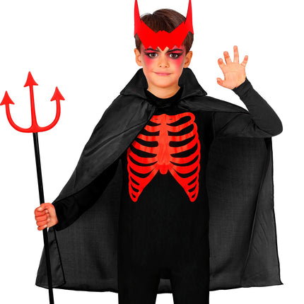 e-carnavalskleding-SYK Zwarte kindercape 60cm