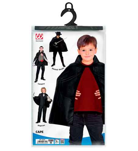 e-carnavalskleding-SYK Zwarte kindercape 60cm