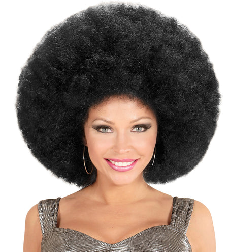 e-carnavalskleding-SYK Zwarte oversized Afro pruik