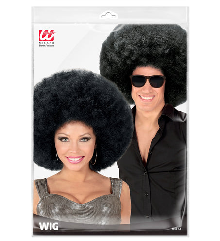 e-carnavalskleding-SYK Zwarte oversized Afro pruik
