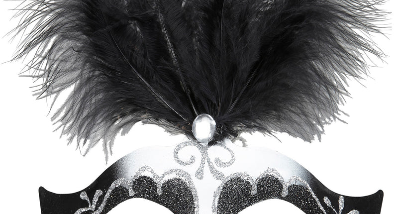 e-carnavalskleding-SYK Zwarte witte Venetiaanse oogmaskers