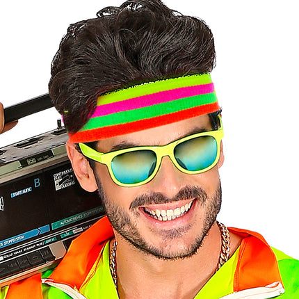 e-carnavalskleding-SYK Zweetband neon multikleur
